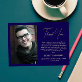 Moderne Minimal Photo Afstuderen bedankkaart Kaart