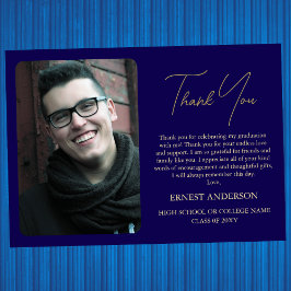 Moderne Minimal Photo Afstuderen bedankkaart Kaart