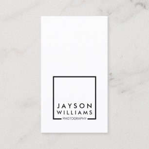 Moderne Minimal Photographer Square Logo Visitekaartje