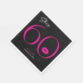 Moderne Minimal Pink Lips Ze is 60 jaar oud Servet (Hoek)