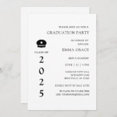 Moderne Minimal Police Officer Graduation Party Kaart (Voorkant / Achterkant)