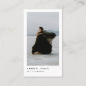 Moderne Minimal Professional 2 foto QR-code Visitekaartje (Voorkant)