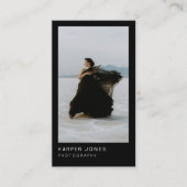 Moderne Minimal Professional 2 foto QR-code Visitekaartje (Voorkant)