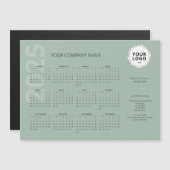 Moderne Minimal Sage Green Business Calendar 2025 (Voorkant / Achterkant)