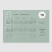 Moderne Minimal Sage Green Business Calendar 2025 (Voorkant)