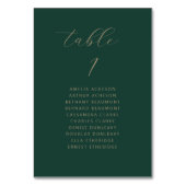 Moderne Minimal Script Donkergroene Gouden Bruilof Kaart (Voorkant)