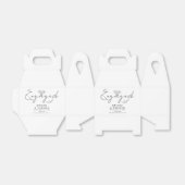 Moderne Minimal Script Verloving Feest Bedankdoosjes (Uitgevouwen)