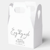 Moderne Minimal Script Verloving Feest Bedankdoosjes (Geopend)