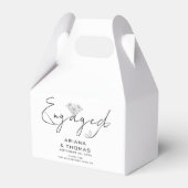 Moderne Minimal Script Verloving Feest Bedankdoosjes (Voorkant Zijde)