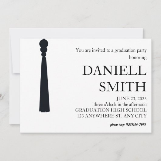 Moderne minimal Senior Afstuderen Aankondiging Kaa (Voorkant)