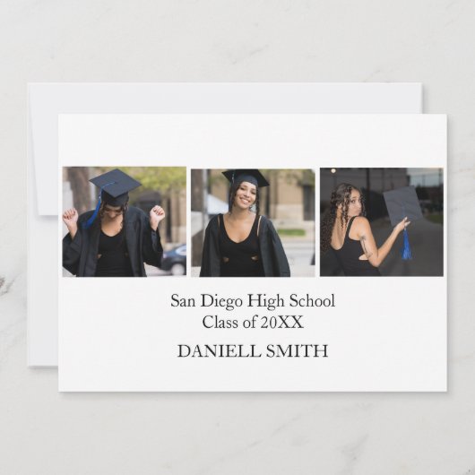 Moderne minimal Senior Afstuderen Aankondiging Kaa (Achterkant)