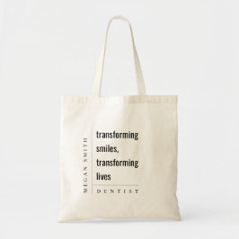 Moderne Minimal Simple Bold Smile Tandarts Gift Tote Bag