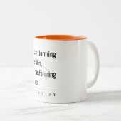 Moderne Minimal Simple Bold Smile Tandarts Gift Tweekleurige Koffiemok (Voorkant rechts)