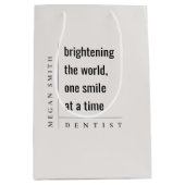 Moderne Minimal Simple Bold Tandarts Gift Medium Cadeauzakje (Voorkant)