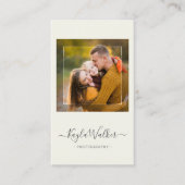 Moderne Minimal Simple Fotograaf Ivoor Visitekaartje (Voorkant)