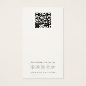 Moderne Minimal Simple Heart Oorbellen Display Kaa Visitekaartje (Achterkant)