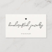 Moderne Minimal Simple Heart QR-code Visitekaartje (Voorkant)