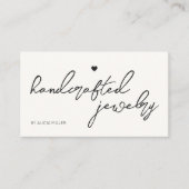 Moderne Minimal Simple Heart QR-code Visitekaartje (Voorkant)