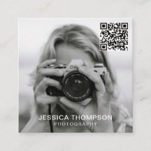 Moderne Minimal Simple Photo QR Code Professional