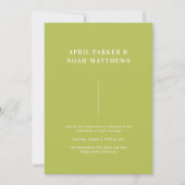 Moderne Minimal Simple Typography Chartreuse Groen Kaart (Voorkant)