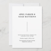 Moderne Minimal Simple Typography Zwart-wit Kaart (Voorkant)