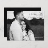 Moderne Minimal Sleek Afbeelding Foto Bewaar de da (Voorkant / Achterkant)