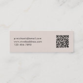 Moderne Minimal Taupe QR Code Professional Mini Visitekaartje (Achterkant)