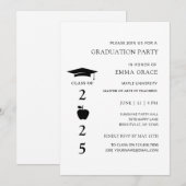 Moderne Minimal Teacher Graduation Party Kaart (Voorkant / Achterkant)