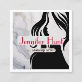 Moderne Minimal Trendy Make-up Artist QR-code Vierkante Visitekaartje