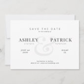 Moderne minimal verloving foto bruiloft save the date (Voorkant)