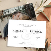 Moderne minimal verloving foto bruiloft save the date