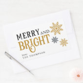 Moderne minimal Vrolijk en helder Kerstfeest Rechthoekige Sticker (Envelop)