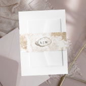 Moderne minimal Waterverf oester bruiloft Uitnodigingen Wikkel