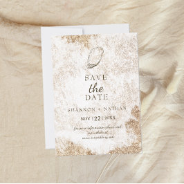 Moderne minimal Waterverf Oyster Beach Save The Date