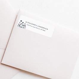 Moderne Minimal Waterverf Wildflowers Etiket