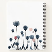 Moderne Minimal Waterverf Wildflowers Notitieboek (Achterkant)