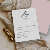 Moderne Minimal Wedding RSVP Kaart