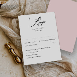 Moderne Minimal Wedding RSVP Kaart