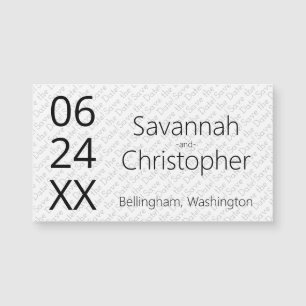 Moderne Minimal Wedding Save the Date Magnet Kaart