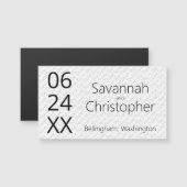 Moderne Minimal Wedding Save the Date Magnet Kaart (Voorkant / Achterkant)