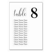 Moderne Minimal Wedding Zitting Grafiek Tafel Kaar Kaart (Voorkant)