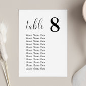 Moderne Minimal Wedding Zitting Grafiek Tafel Kaar Kaart