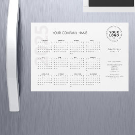 Moderne Minimal White Business Kalender 2025