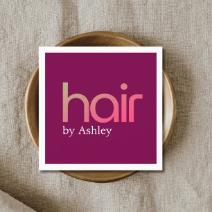 Moderne Minimal White Rose Red Bold Hair Salon Vierkante Visitekaartje