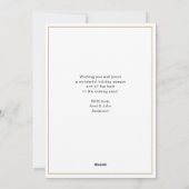 Moderne Minimal Winter Foto Kerstkaart (Achterkant)