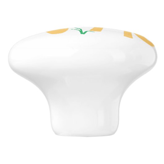 Moderne Minimal Yellow Giraffe keramische trekknop Keramische Knop (Zijkant)