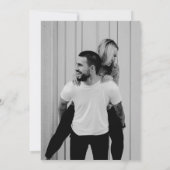 Moderne Minimal Zwart Wit Foto Bewaar de Datum Save The Date (Achterkant)