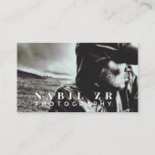 Moderne minimal zwart-wit fotografie vierkant visitekaartje (Voorkant)