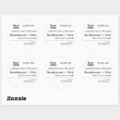 Moderne minimal zwart-wit Logo kaarsenverpakking Ronde Sticker (Vel)
