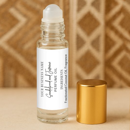 Moderne Minimale 10ml Parfum Roller Flesetiketten Sticker